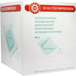 SCHLITZKOMPRESSEN 10x10 cm sterile 12 volte, 40X2 pz