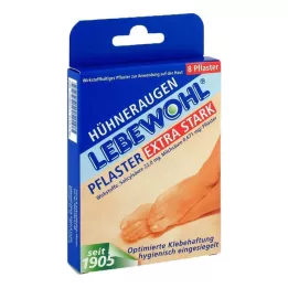 LEBEWOHL Cerotto per calli extra forte, 8 pezzi