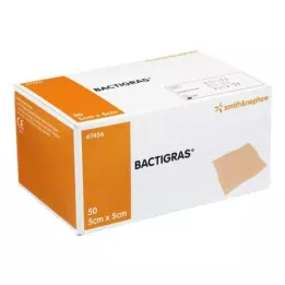 BACTIGRAS garza antisettica di paraffina 5x5 cm, 50 pz