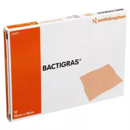 BACTIGRAS garza antisettica di paraffina 10x10 cm, 10 pz
