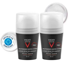 Vichy Homme Deodorante Roll on Anti Traspirante 72h Dp (2x50 ml)