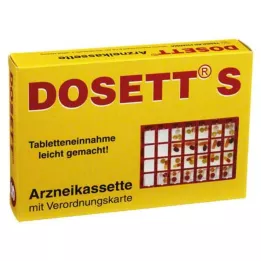 DOSETT S Cassetta per medicinali rossa, 1 pz