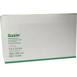 GAZIN Garza comp. 7,5x7,5 cm sterile 12 strati media, 20X5 pz