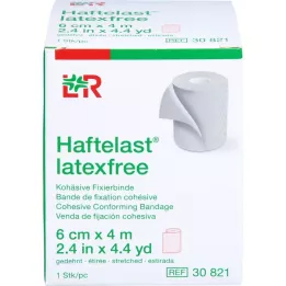 HAFTELAST Benda di fissaggio, coesiva, senza lattice, 6 cm x 4 m, crema, 1 pezzo