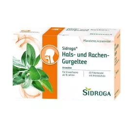 SIDROGA Bustine filtro per gargarismi gola e faringe, 20X2,5 g