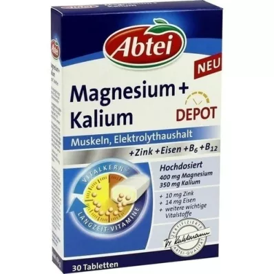 Abtei Magnesio + tablet depot di potassio, 30 pz Abtei Magnesio + tablet depot di potassio, 30 pz