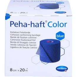 Peha-Prison Color Fissioning Bandage Latex Free 8 cmx20 m blu, 1 pz