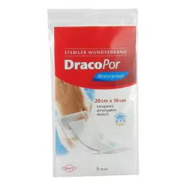 DRACOPOR medicazione impermeabile 10x20 cm sterile, 5 pz