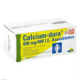 CALCIUM DURA Vit D3 600 mg/400 I.E. compresse masticabili, 120 pz