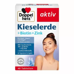 DOPPELHERZ Compresse di silice+biotina+zinco, 40 pz