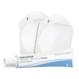 ANESDERM 25 mg/g + 25 mg/g crema + 2 cerotti da 5 g
