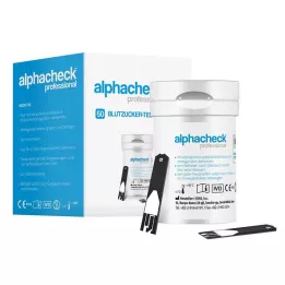 ALPHACHECK Strisce reattive professionali per la glicemia, 50 pz