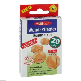 Cerotto per ferite rotondo 2,5 cm, 20 pz