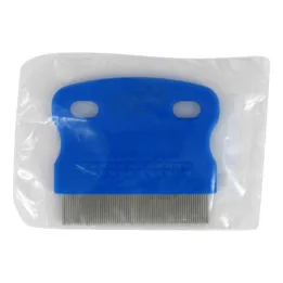 Pettine Nissen in metallo manico blu, 1 pz