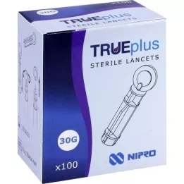 TruePlus sterile Lancets 30G, 100 pz