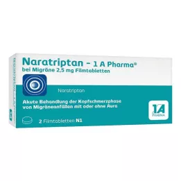 NARATRIPTAN-1A Pharma per lemicrania 2,5 mg compresse rivestite con film, 2 pz
