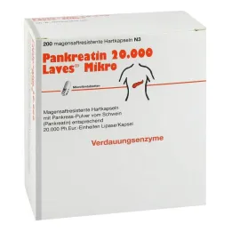 Pancreatin 20000 Laves micro capsule gastroresistenti, 200 pz