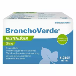 BRONCHOVERDE Espettorante per la tosse 50 mg Compresse effervescenti, 20 pz
