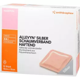 ALLEVYN Composto di schiuma argentata 12x13 cm adesivo, 12 pz