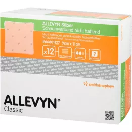 ALLEVYN Composto di schiuma argentata 9x11 cm non adesivo, 12 pz