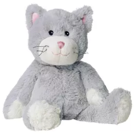 Grigio gatto animale imbottito termico, 1 pz