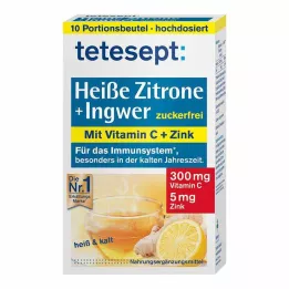 TETESEPT polvere piccante al limone e zenzero senza zucchero, 10X3 g