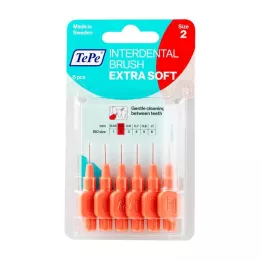 TEPE Scovolino interdentale extra-soft 0,5 mm ISO 2 rossi, 6 pz