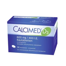 CALCIMED D3 600 mg/400 I.E. compresse masticabili, 96 pz