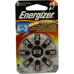 Batteria per apparecchi acustici Energizer 312, 8 pz