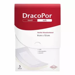 DRACOPOR Medicazione per ferite 8x15 cm sterile, 5 pz