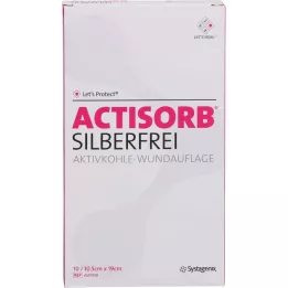ACTISORB SILBERFREI Carbone attivo 10,5x19 cm, 10 pezzi