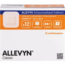 ALLEVYN medicazione in schiuma 7x8 cm adesiva, 12 pz