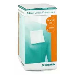 ASKINA Compressa in tessuto non tessuto 10x10 cm non sterile 4 strati, 100 pz