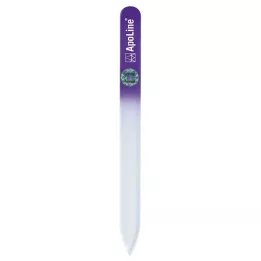 APOLINE Lima per unghie in vetro 14 cm viola, 1 pz