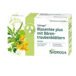 SIDROGA Tè alla vescica plus con foglie di uva ursina, 20X2,0 g