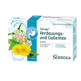 SIDROGA Bustine filtro per tè digestivo e di bile, 20X2,0 g