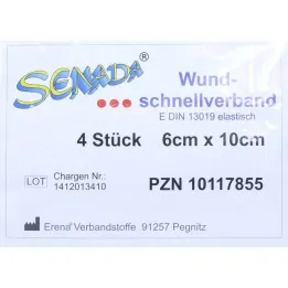 Medicazione rapida Senada 6x10 cm, 4 pz