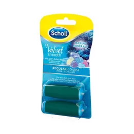 . Scholl . Velvet Smooth Pedi PEDI Ruoli di ricambio bagnati e asciutti Strong, 2 pz