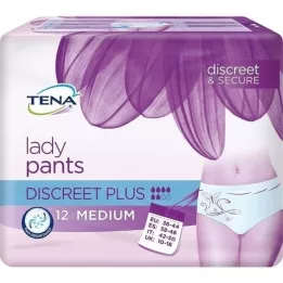 Tena Signora Pantaloni discreti più Medio, 12 pz