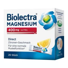 BIOLECTRA Magnesio 400 mg ultra Direct Limone, 20 pz