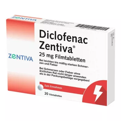 Servizio di consegna dalla Germania - DICLOFENAC Zentiva 25 mg