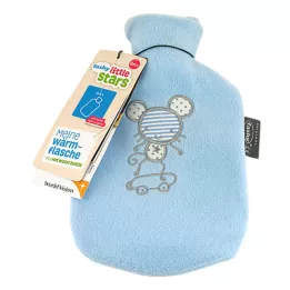 FASHY Borsa dellacqua calda per bambini, fodera in pile, azzurro, 1 pz
