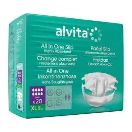 Pantaloni per incontinenza Alvita All-in-One maxi xl notte, 20 pz
