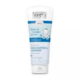 Lavera Abbigliamento e shampoo sensibile per bambini e bambini, 200 ml