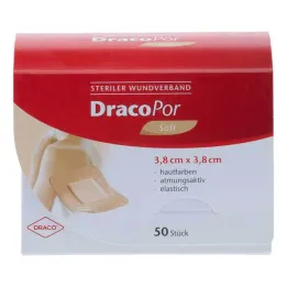 DracoPor Soft medicazione per ferite color pelle 3,8x3,8 cm sterile, 50 pz