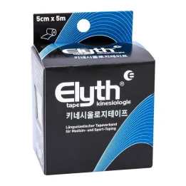 Nastro kinesiologico Elyth, 5 cm x 5 m, nero, 1 pezzo
