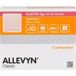 ALLEVYN Ag Gentle Border 10x10 cm Associazione ferita, 10 pz