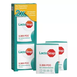 LACTOSTOP 3.300 FCC Dispenser per compresse Click Dop.Pa., 2X100 pz