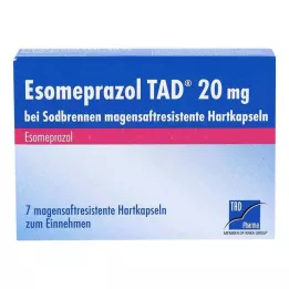 ESOMEPRAZOL TAD 20 mg per bruciore di stomaco msr. capsule rigide, 7 pz
