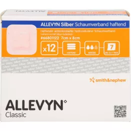 ALLEVYN Composto schiumato argento 7x8 cm adesivo, 12 pz